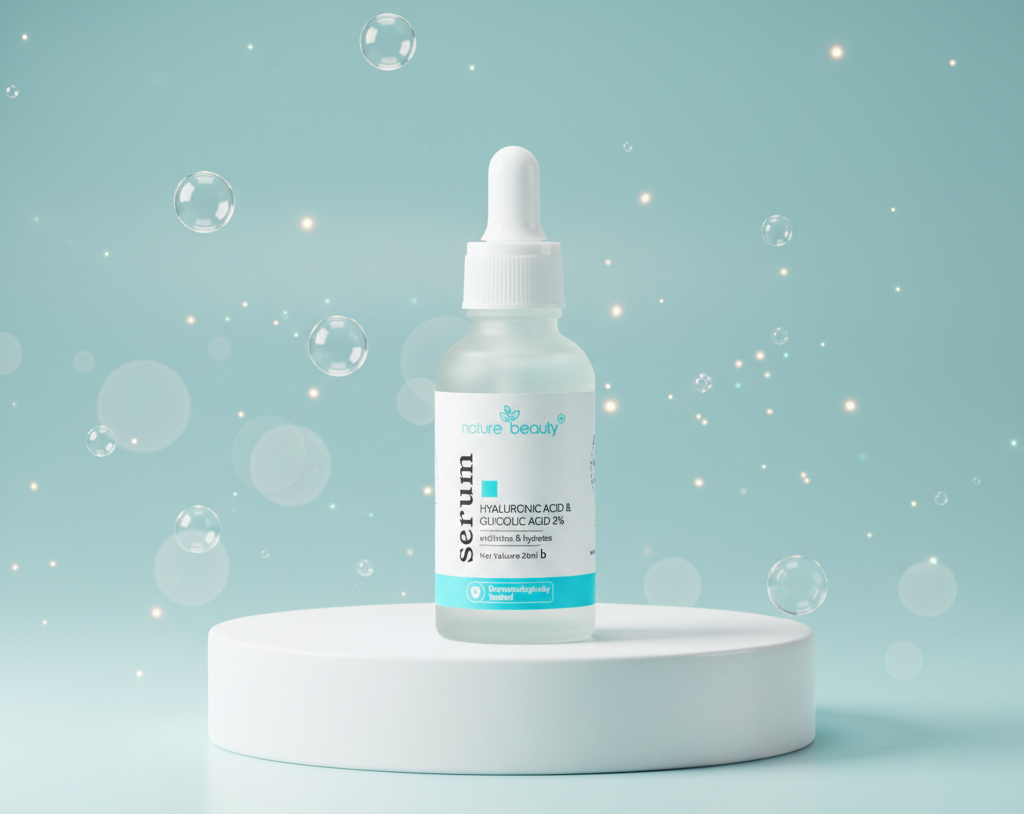 Nature Beauty Hyaluronic 1% & Glycolic Acid 2% Serum 30 ml